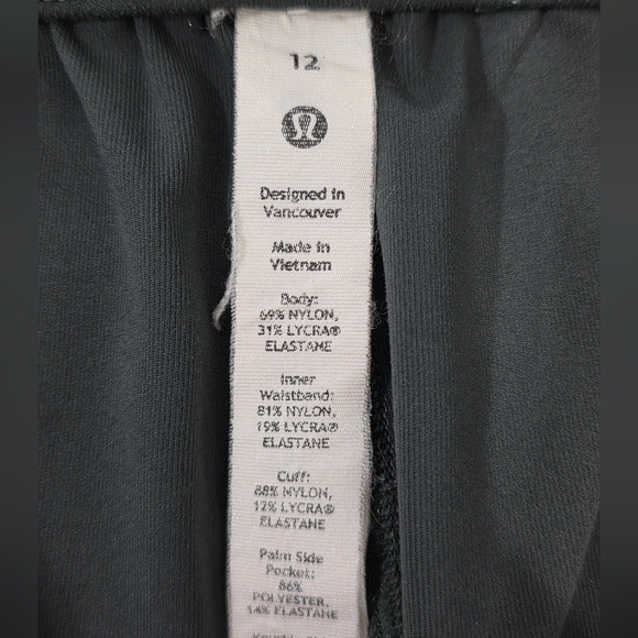 Lululemon Stretch High Rise Jogger Full Length Spruce Green Size 12 - Picture 9 of 9